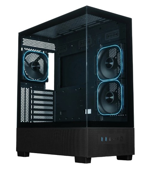 

Корпус ATX Xastra Q500 3ARGB-FG-C10-UC Black без БП, боковая и фронтальная панель из закалённого стекла, 2*USB 3.0, Q500 3ARGB-FG-C10-UC Black