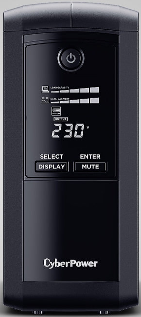 

Источник бесперебойного питания CyberPower VP1000EILCD line-Interactive 1000VA/550W USB/RS-232/RJ11/45 (6 IEC С13), VP1000EILCD