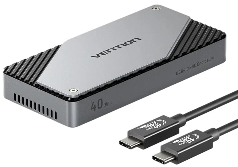 

Корпус Vention KPZH0 для SSD Vention USB 4.0 Type-C M.2 NVMe Серый, KPZH0