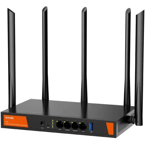 

Роутер WiFi Tenda W30E гигабитный двухдиапазонный AХ3000, до 574 Мбит/с на 2,4 ГГц + до 2402 Мбит/с на 5 ГГц, W30E