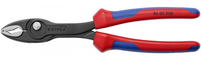 

Клещи Knipex KN-8202200 с фронтальным и боковым захватами TwinGrip зев 4-22мм длина 200мм 2-комп ручки, KN-8202200