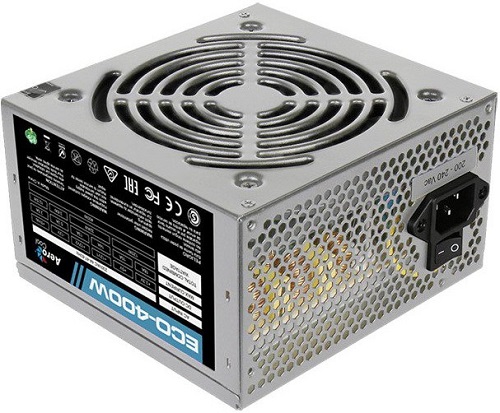 

Блок питания ATX AeroCool ECO-400W 400W, 120mm fan, ECO-400W