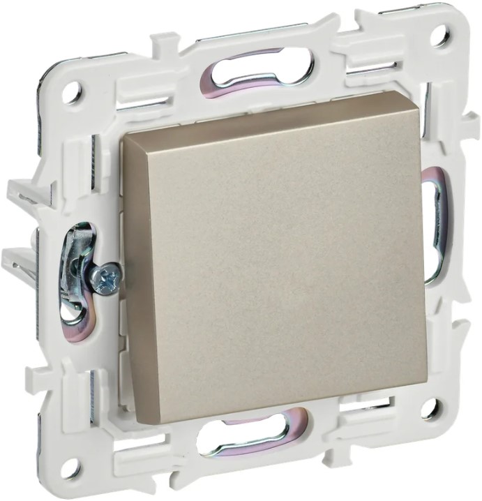 

Переключатель одноклавишный IEK SK-V12-1-10-K37 SKANDY с инд. 10А SK-V08Sh Шампань, SK-V12-1-10-K37