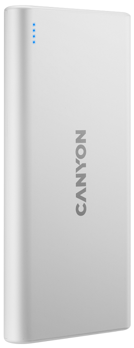 

Аккумулятор внешний универсальный Canyon PB-106 CNE-CPB1006W 10000mAh, 5V/2A, 5V/2.1A(Max), USB cable length 0.3m, white, PB-106