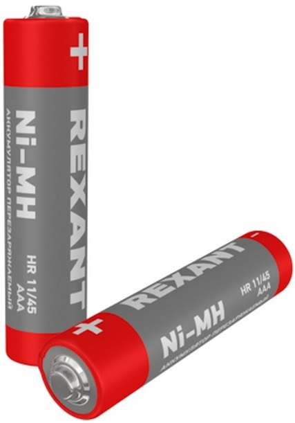

Аккумулятор Rexant 30-1409 Ni-MH AАA/HR03, 1,2В, 900мАч, 2 шт, мизинчиковый, блистер, 30-1409