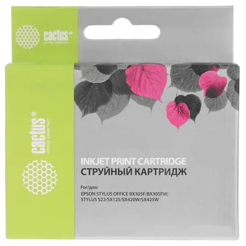 

Картридж Cactus CS-EPT1281 для Epson Stylus S22/S125/SX420/SX425; Office BX305,черный, 10мл, CS-EPT1281
