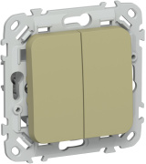 фото Выключатель двухклавишный  IEK FI-V20-0-10-1-K26