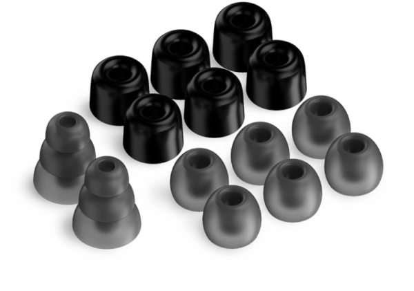 Изображение товара Набор насадок для внутриканальных наушников Lyambda E1-BK-L черный силикон 6 пар