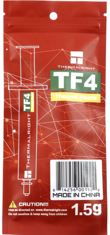 

Термопаста Thermalright TF4-1.5G 1.5 гр, шприц, 9.5W/mK, TF4-1.5G