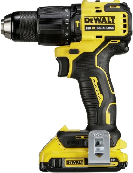

Дрель - шуруповерт DeWALT DCD709P2T-QW 18 В XR ультракомпактная ударная, бесщёточная, БЗП патрон 13 мм, 2 бат 5.0Ач, DCD709P2T-QW