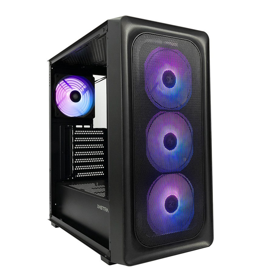 

Корпус ATX Xastra A407 4ARGB Black без БП, боковая панель из закалённого стекла, 2*USB 2.0, USB 3.0, A407 4ARGB Black