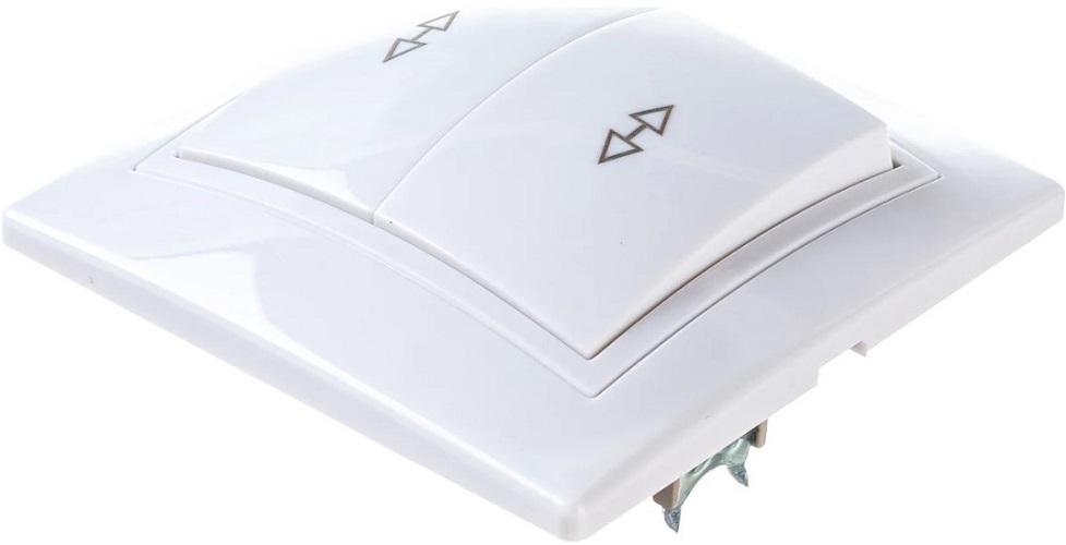 

Переключатель двухклавишный IEK EVK22-K01-10-DM KVARTA 10А ВСп10-2-0-КБ белый, EVK22-K01-10-DM