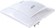 фото Переключатель двухклавишный IEK EVK22-K01-10-DM