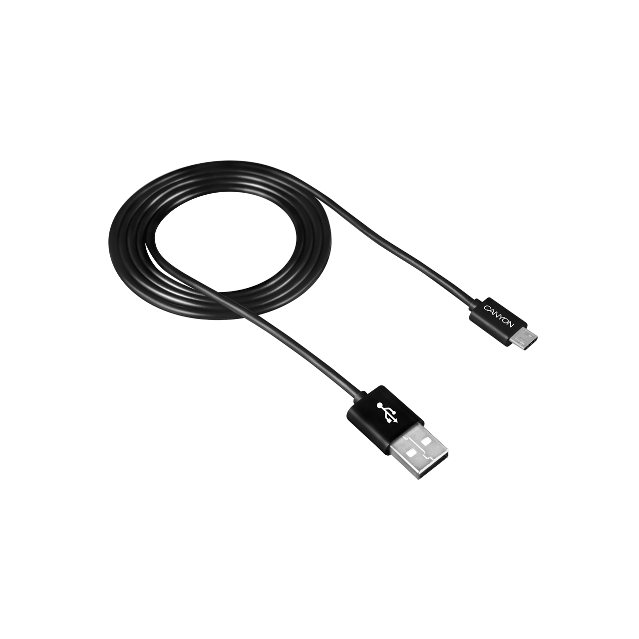 

Кабель интерфейсный Canyon UM-1 CNE-USBM1B micro-USB/USB 2.0, 1m, black, UM-1
