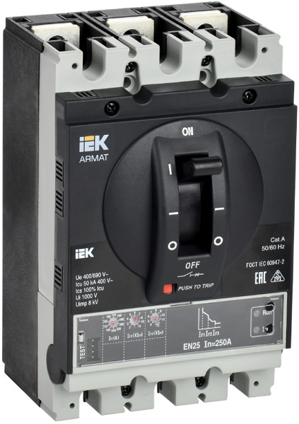 Изображение товара Автоматический выключатель IEK AR-MCCB-3G-050-0250A-ELSC 250А