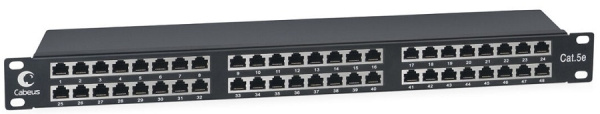 Изображение товара Патч-панель Cabeus 48 портов Cat 5e Ethernet 1U эранированная