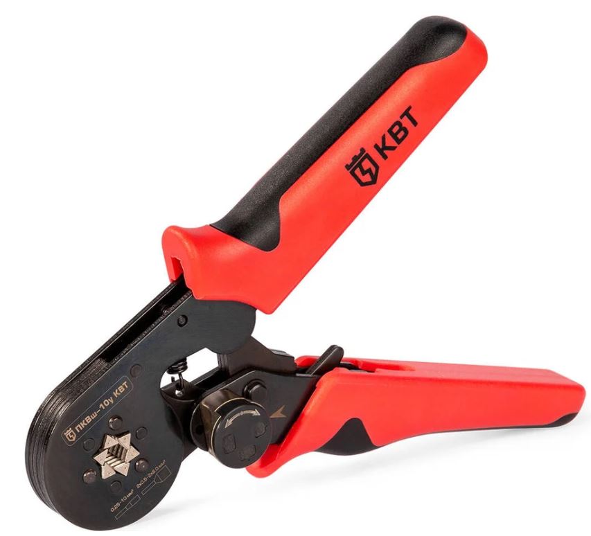 

Пресс-клещи КВТ 92311 ПКВш-10у серия ПРОФИ для опрессовки втулочных наконечников, 92311