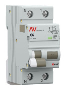 фото Автомат EKF rcbo10-1pn-6C-100-ac-av