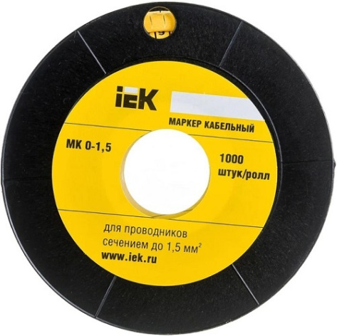 Изображение товара Кабельный маркировочный маркер IEK UMK00-6 для идентификации кабелей 1.5 мм