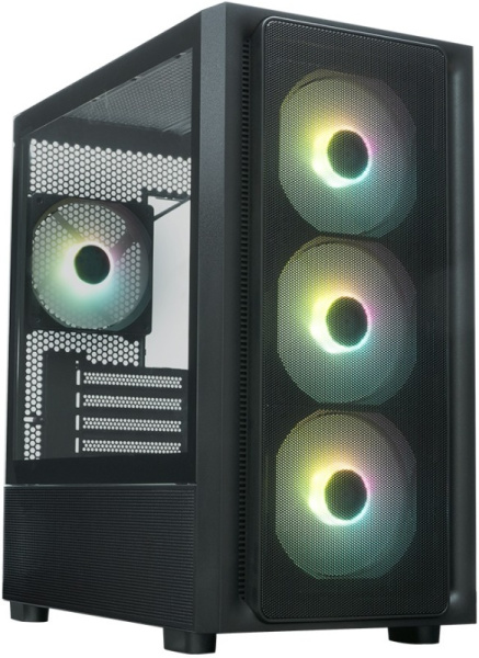 Изображение товара Корпус Xastra A411M 4ARGB-FC Black Mini Tower с ARGB подсветкой