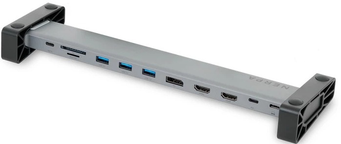 

Концентратор Nerpa NRP046 laptop stand (USB-C 100W PD, 2*HDMI 4K@30Hz, DP 4K@30Hz, 3*USB-A 3.0 (5Gbps data), USB-C 3.0 (5Gbps data), TF/microSD, SD/MM, NRP046