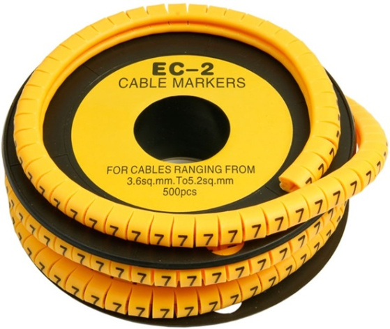 Изображение товара Маркер на кабель Cabeus EC-2-7 для кабелей диаметром 3,6-7,4 мм