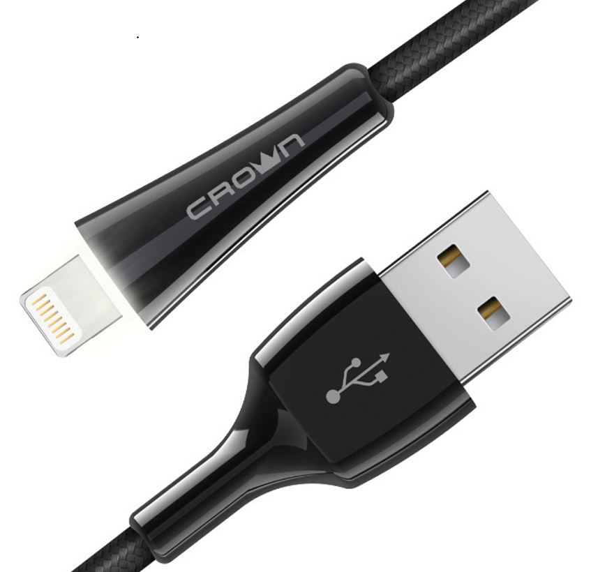 

Кабель Crown CMCU-011L CM000003798 USB - Lightning black, CMCU-011L