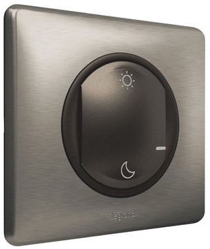 

Выключатель Legrand 064886 Celiane with NETATMO, беспроводной "День/Ночь", графит, рамка вольфрам, 064886