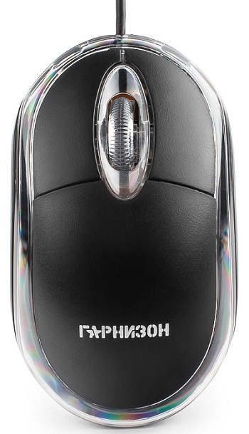 

Мышь Гарнизон GM-100 черная, USB, чип- Х, 1000dpi, 2 кнопки+колесо/кнопка, GM-100