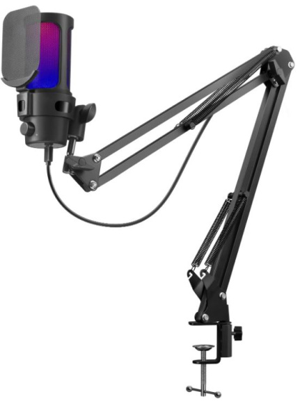 Изображение товара Игровой микрофон Defender Space GMC 550 с RGB подсветкой для стримеров