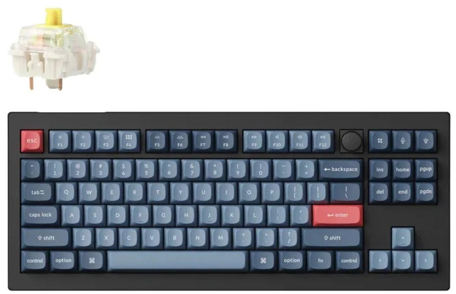 

Клавиатура Wireless Keychron V3 Max V3M-D4-RU Carbon Black, Banana св., V3 Max