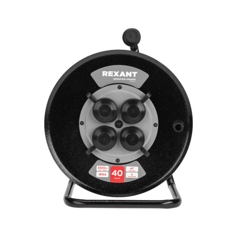 Изображение товара Удлинитель Rexant 13-5012 на катушке 40 м 4 розетки IP44