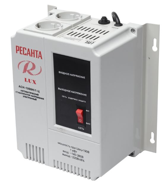 

Стабилизатор Ресанта 63/6/14 мощность 1000 Вт; вх напр 140-260 В; вых напр 202-238 В; скор стабилизации 35 В/с; точн стабилизации 8% АСН-1000 Н/1-Ц, 63/6/14