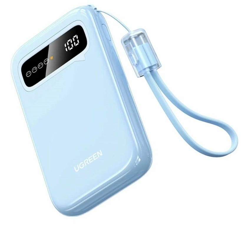 

Аккумулятор внешний UGREEN CD384 45423B 10000mAh Mini Quick Charging 20W Power Bank. Цвет: синий, CD384