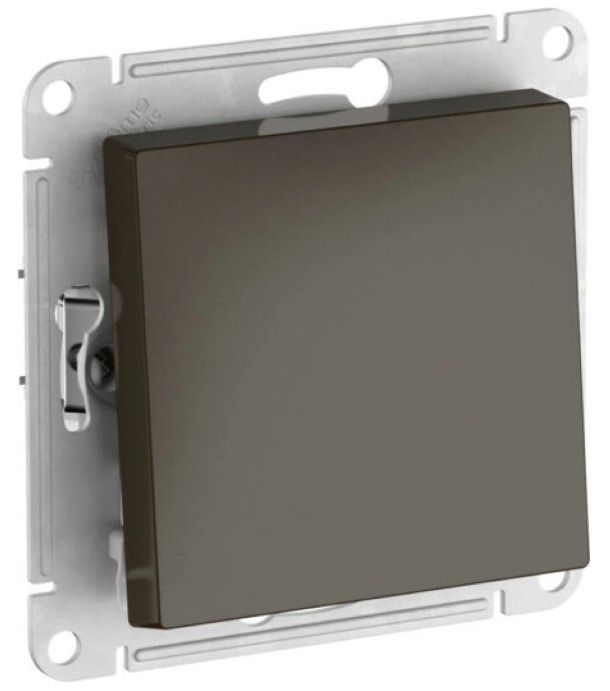 

Выключатель одноклавишный Systeme Electric ATN000611S ATLASDESIGN сх.1, 10АХ, мех., быстрозажим. клем., МОККО, ATN000611S