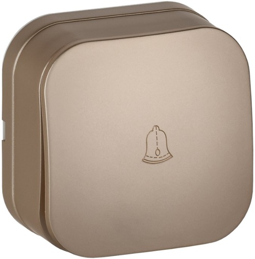 

Кнопка звонка IEK EVH14-K37M-10 GLORY для открытой установки 10А ВСс20-1-0-ХШм шампань матовый, EVH14-K37M-10