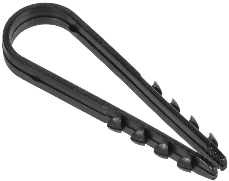 

Дюбель-хомут GENERICA UDH13-11-18-100-K02-G 11х18мм для круглого кабеля нейлон черный (уп.100шт), UDH13-11-18-100-K02-G