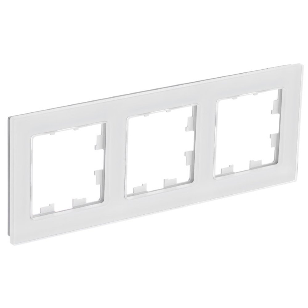 

Рамка тройная Systeme Electric ATN360103 AtlasDesign NATURE Натуральное стекло Белый, ATN360103