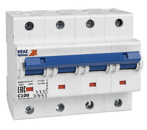 Изображение товара Автоматический выключатель КЭАЗ 138605 4П 100А с высокой коммутационной способностью
