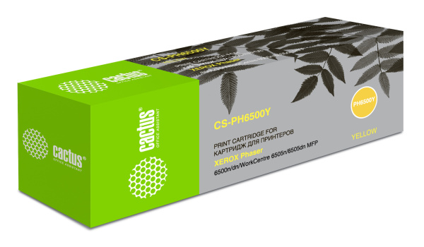 Изображение товара Картридж Cactus CS-PH6500Y желтый для Xerox Phaser 6500