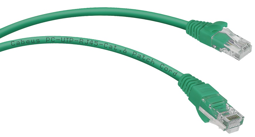 фото Кабель патч-корд U/UTP 6 кат. 1.5м  Cabeus PC-UTP-RJ45-Cat.6-1.5m-GN-LSZH