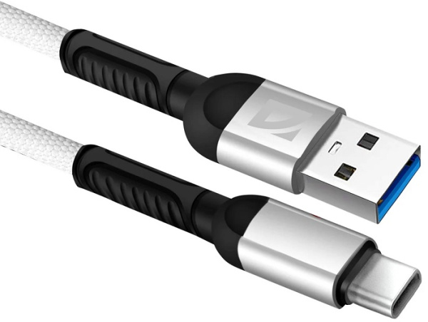 Изображение товара Кабель Defender F167 USB 2.0 - USB Type-C из нейлоновой оплетки, авиационный алюминий