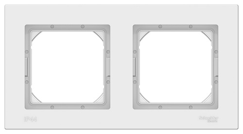 

Рамка Schneider Electric ATN440102 AtlasDesign AQUA, 2-постовая, IP44, белая, ATN440102