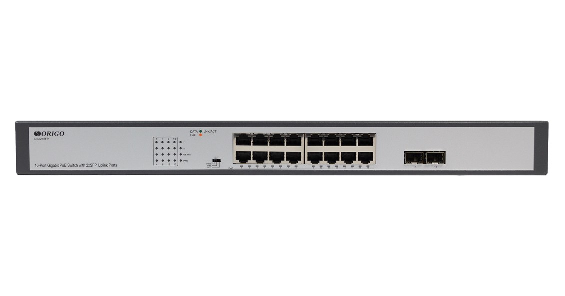 

Коммутатор неуправляемый ORIGO OS2218FP/200W/A1A 16x1000Base-T PoE, 2x1000Base-X SFP, PoE Budget 200W, Long-range PoE up to 250m, 19" w/brackets, OS2218FP/200W/A1A