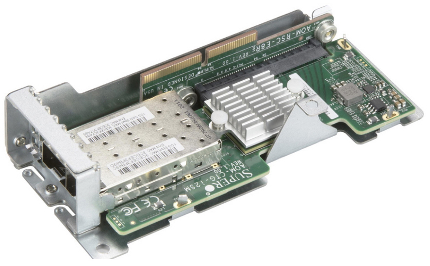 

Сетевая плата Supermicro AOM-CTG-i2SM-12 2*0GbE SFP+, Intel 82599ES 10GbE controller, AOM-CTG-i2SM-12