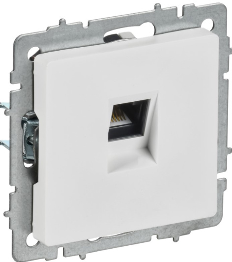 Изображение товара IEK BR-K10-2-K91: встраиваемая розетка RJ-45, 1 пост, глянец