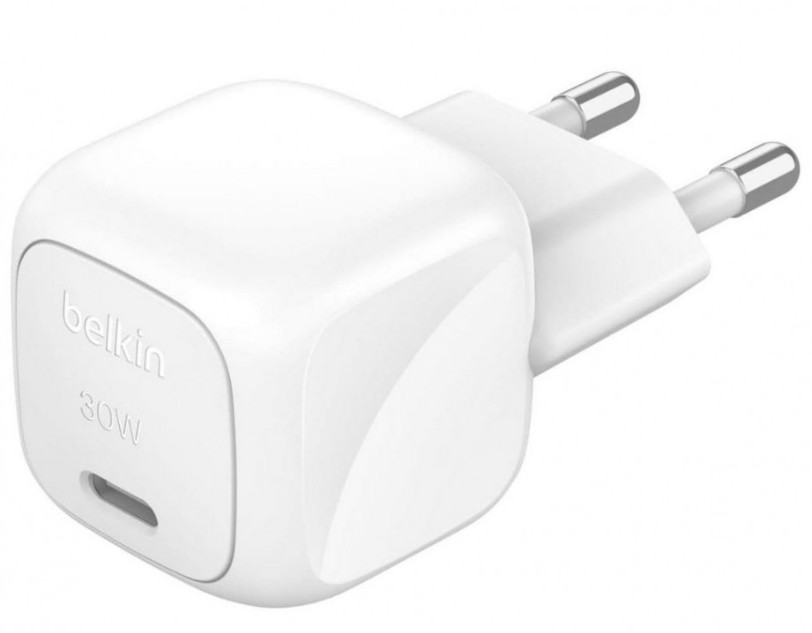 

Зарядное устройство сетевое Belkin WCA008KQWH 30W PD USB-C Wall Charger EU. Цвет: белый, WCA008KQWH