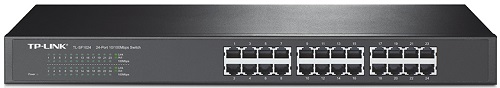 

Коммутатор неуправляемый TP-LINK TL-SF1024 24xUTP 10/100, 19", TL-SF1024