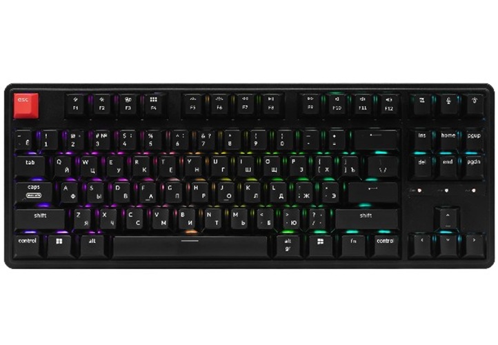 

Клавиатура Keychron C3 Pro C3PX-H1Z-RU TKL, механическая, 87 клавиш, цвет Black, переключатели Super Red, C3 Pro