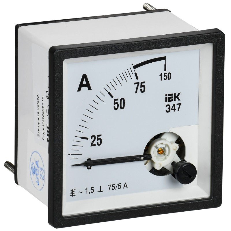 

Амперметр IEK IPA10-6-0075-E Э47 75/5А кл. точн. 1,5 72х72мм, IPA10-6-0075-E